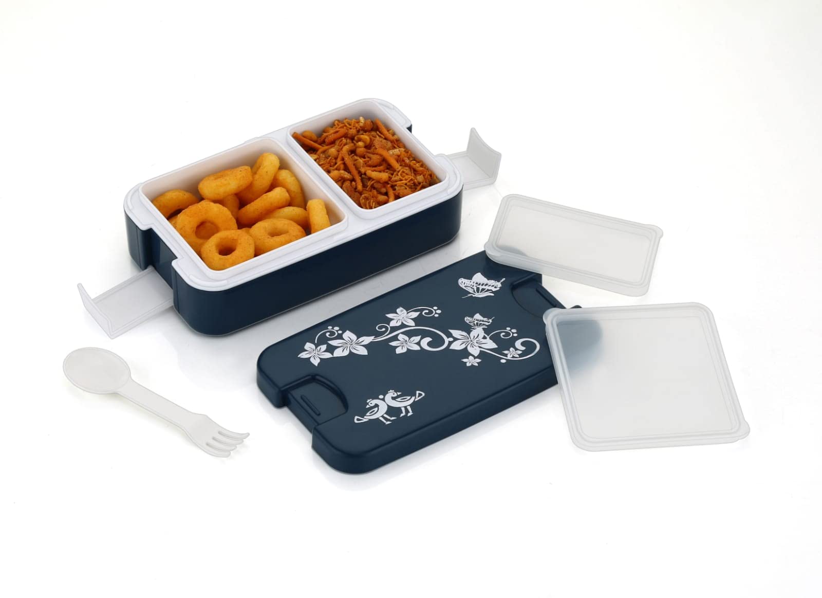 KBS Lunch Box Air Tight Tiffin Box for Kids School Food Storage Box Two Compartmen with Spoon Snap Lock (B0BZJHRQ6H) Amazon Price History, Amazon Price Tracker