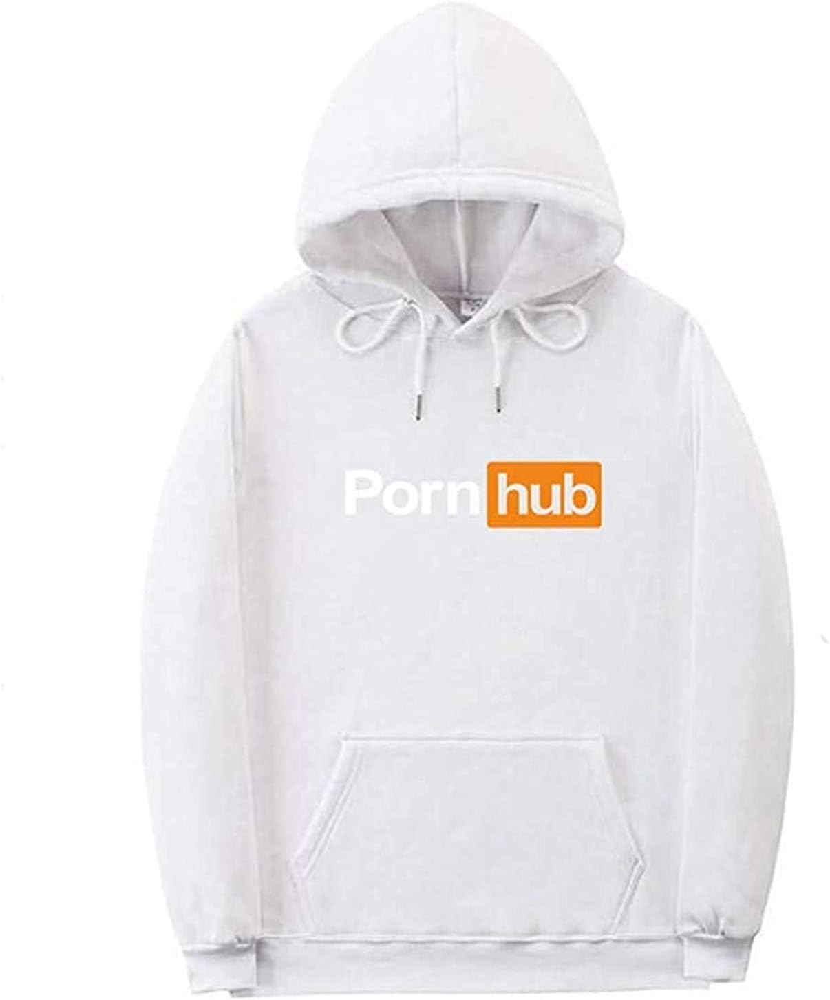 Nest Home Hot Pornhub Hoodies Men and Women Long Sleeve Top Fashion Letter Print Personality Fashion Hoodie White 1 XL