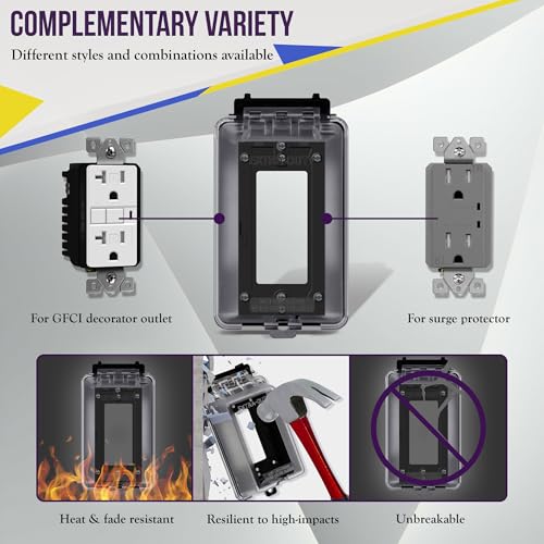 image for ENERLITES Outdoor Outlet Cover Extra-Duty in-Use Weatherproof Outdoor 