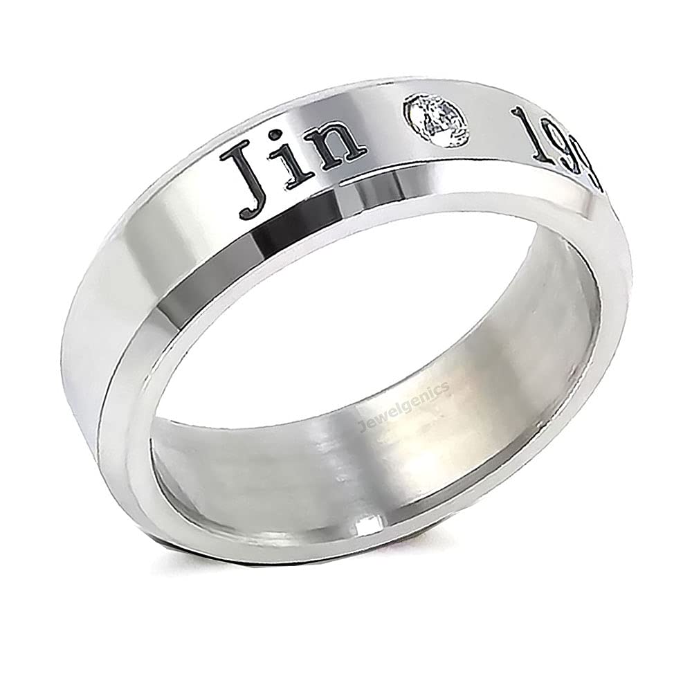 BTS　JIN　RING(L) BTS MONOCHROME Ring (Black) - A-KPOP