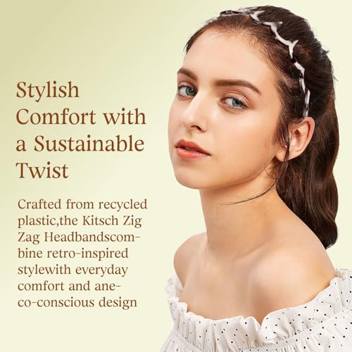 Image of 3PCS Metal Hair Bands, Spring Wavy Hair Hoop Unisex Black Wavy Headband Slicked Back Headband Non Slip Sports Hairband for Women Men