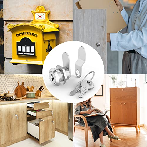 Jayeson 1 Pack Cabinet Locks, Mailbox Lock And Key Secure File Cabinet, 5/8" Cam Lock Keyed Alike Mailbox Lock Replacement For Drawer Toolbox, Zinc Alloy #TOP3
