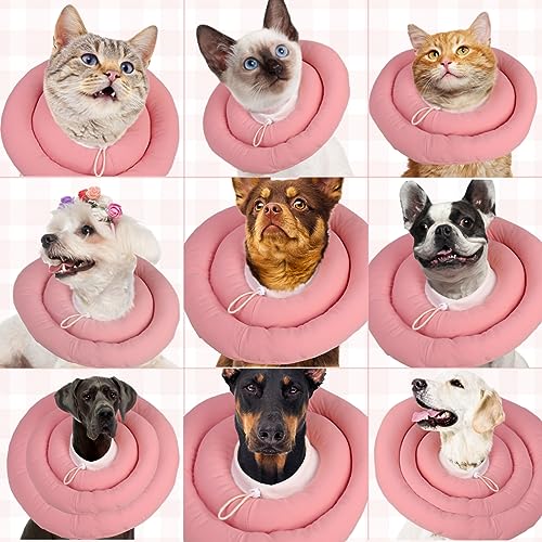 Image of Soft Dog Cone for Small Medium Dogs and Cats, Dog Recovery Collar, Waterproof Elizabeth Collar Alternative After Surgery, Comfy Protective Neck Donut, Adjustable Pet Collar Anti-Licking Biting Wounds