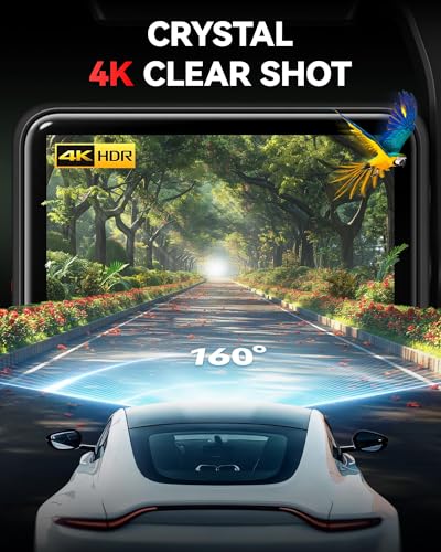Image of REDTIGER F4 4K Dash Cam Front with 32GB Card,Voice Control,Mini dashcam with 2.2 inch Touchscreen,Built-in GPS & WiFi APP Control,Night View Car Camera,24H Parking Mode