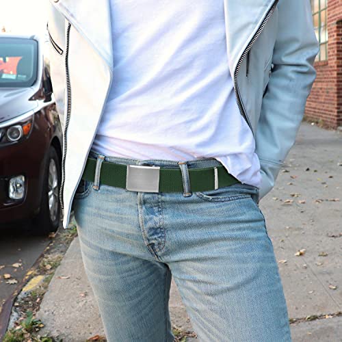 Image of Falari Canvas Web Belt Fully Adjustable Cut to Fit Golf Belt Flip Top Buckle