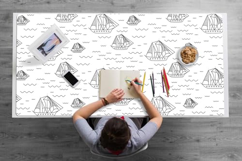 Couverture de bureau 120x60 cm en PVC pour protéger les tables des rayures et taches