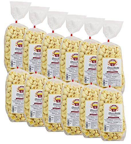 Frische Orecchiette Nudeln aus Italien 12 x 500g - Original Orecchiette Pasta - trafila in bronzo...