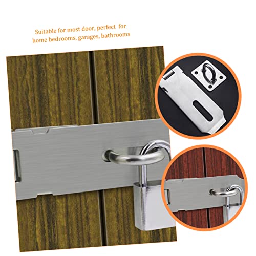 Image of DOITOOL Door Latches Hardware 2pcs Padlock Hasp Latch for Shed Cabinet Attic Doors