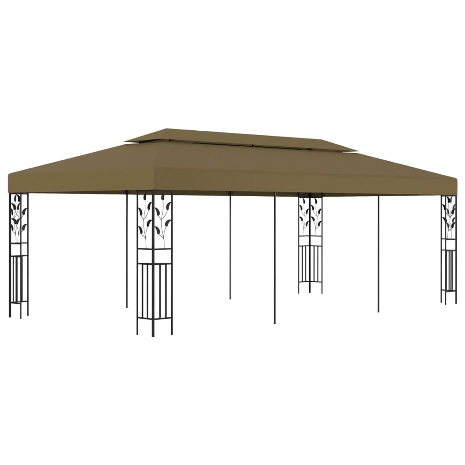 Homgoday Altana 6 x 3 m Szara Kreta 180 g/m², Meble Składane altany Ogrodowe, Zewnętrzna altana do ogrodu, na balkon, taras
