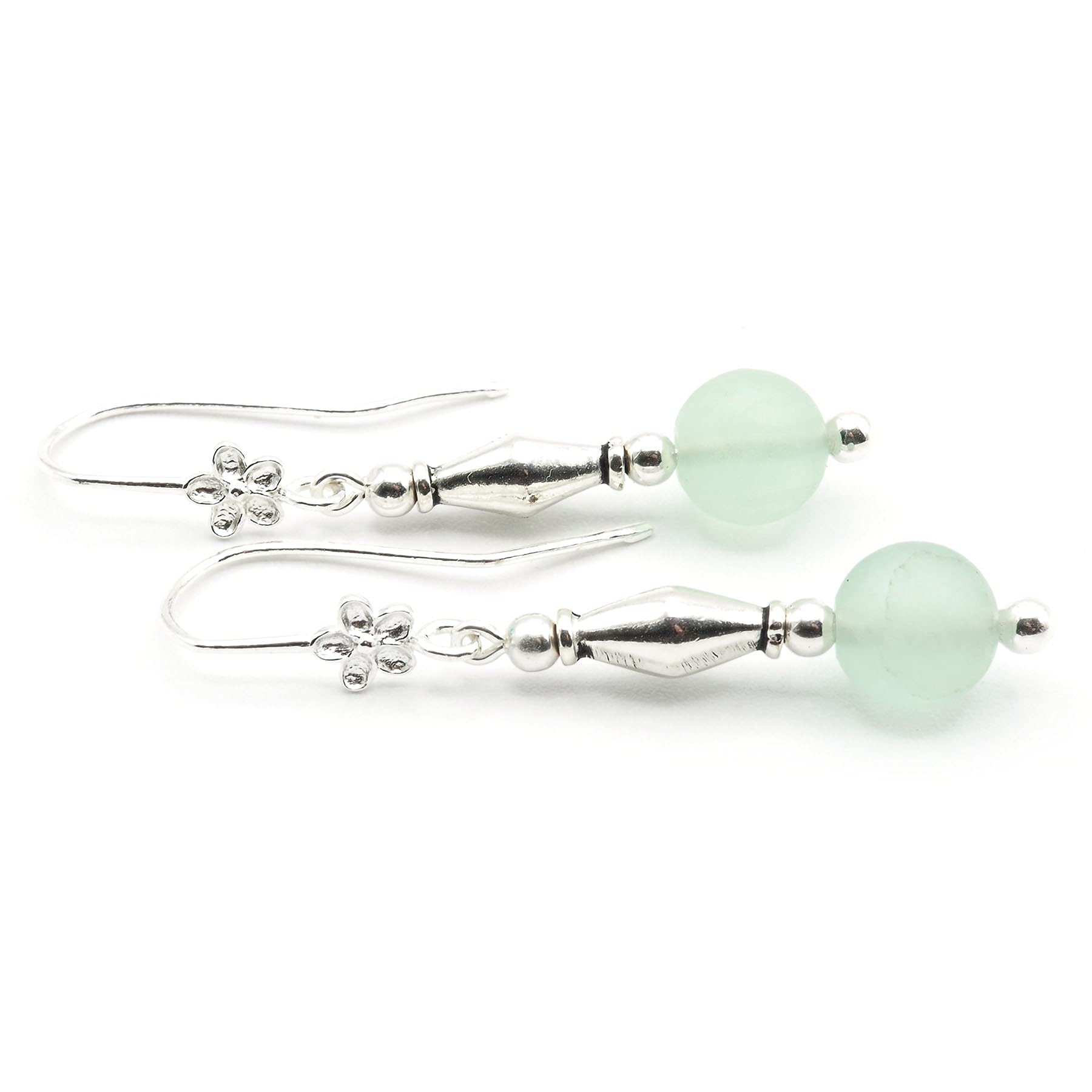 Pendientes Fluorita Verde y Plata 925