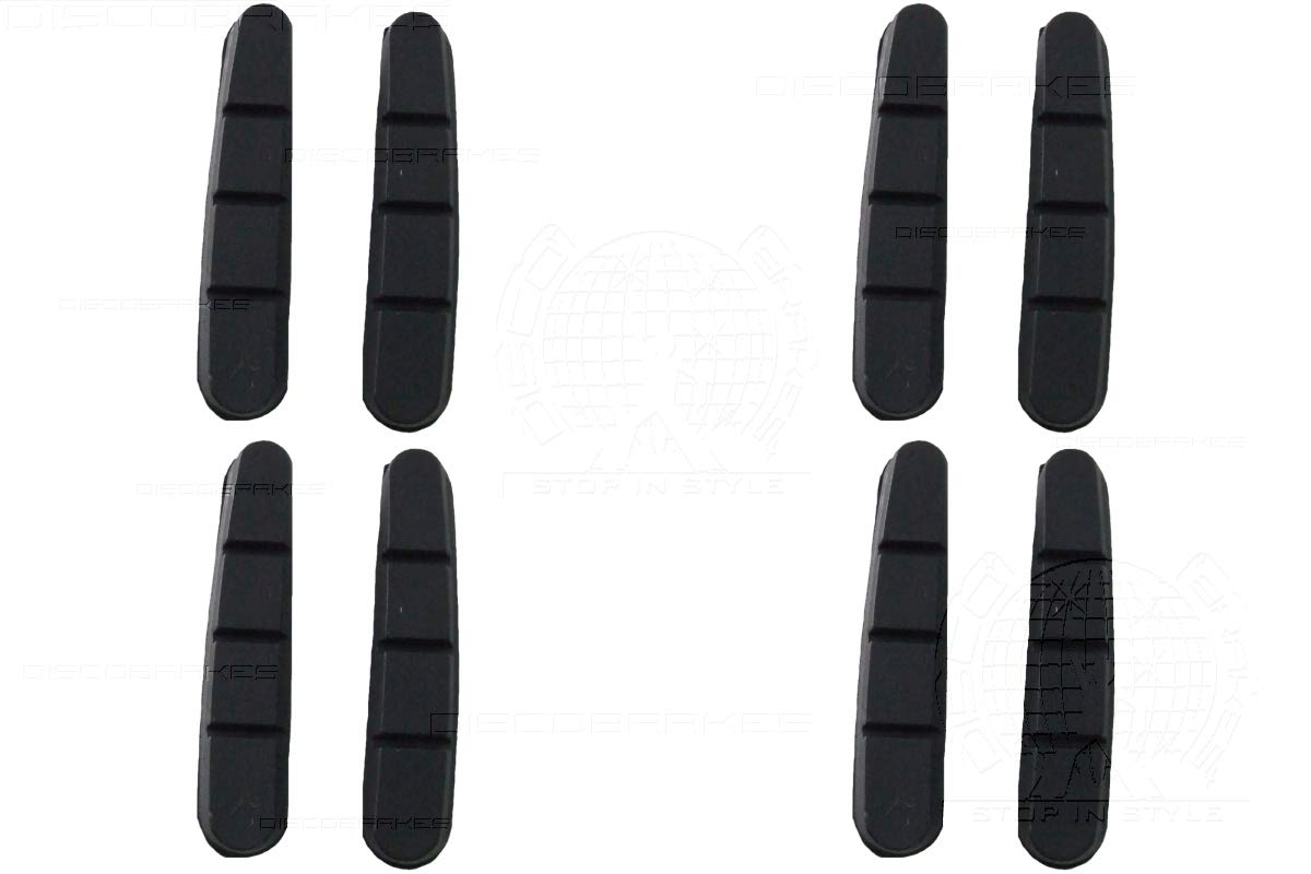 4 Pairs (8 Pads) Compatible with Shimano Dura-Ace Ultegra 105 Road Brake Pad Inserts BR-7700 7800, Brake Blocks by DiscoBrakes