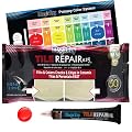 MagicEzy RepairEzy Tile - Red Touch Up Paint Filler for Tiles, Appliances, Furniture, Walls, Countertops - Glossy Finish