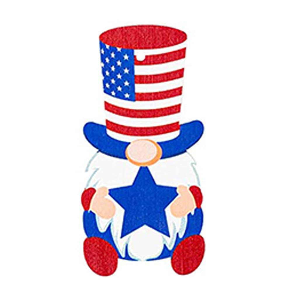 Independence Day Gnomes Ornaments 9 Acrylic Patriotic Gnomes Shaped Acrylic Slices Pendants Embellishment Tag Pendant