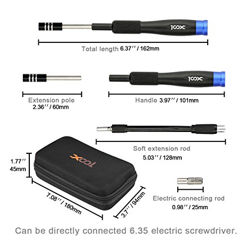 XOOL 58 in 1 Precision Screwdriver Set, Magnetic Driver Kit with 42 Bits，Professional Electronics Repair Tool Kit f with Portable Bag for Repair iPhone, Cell Phone, iPad, PC, MacBook