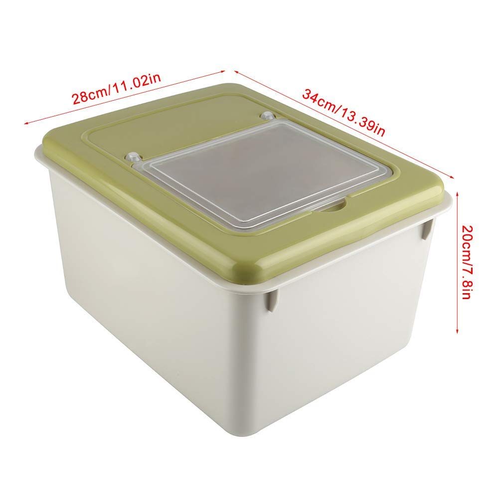 Contenedor de almacenamiento de granos – Contenedor portátil de almacenamiento de arroz de plástico para cocina, cereales, granos, alimentos, contenedor de alimentos Matcha