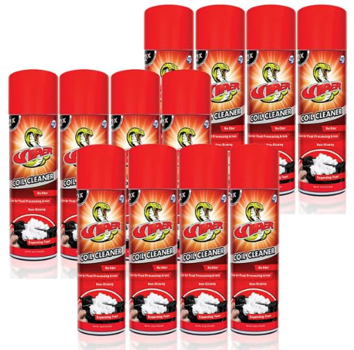 Best Refrigeration Technologies RT375A Viper Aerosol Foaming Coil Cleaner Degreaser Food Grade Expanding Foam 18oz (12)
