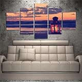 jqynn 5 pack 5d diamond painting vista sul mare, diy diamond painting kit completo lampada diamond painting bambini, kit pittura adulti fai da te ricamo a punto croce, decorazione parete casa 50x30cm