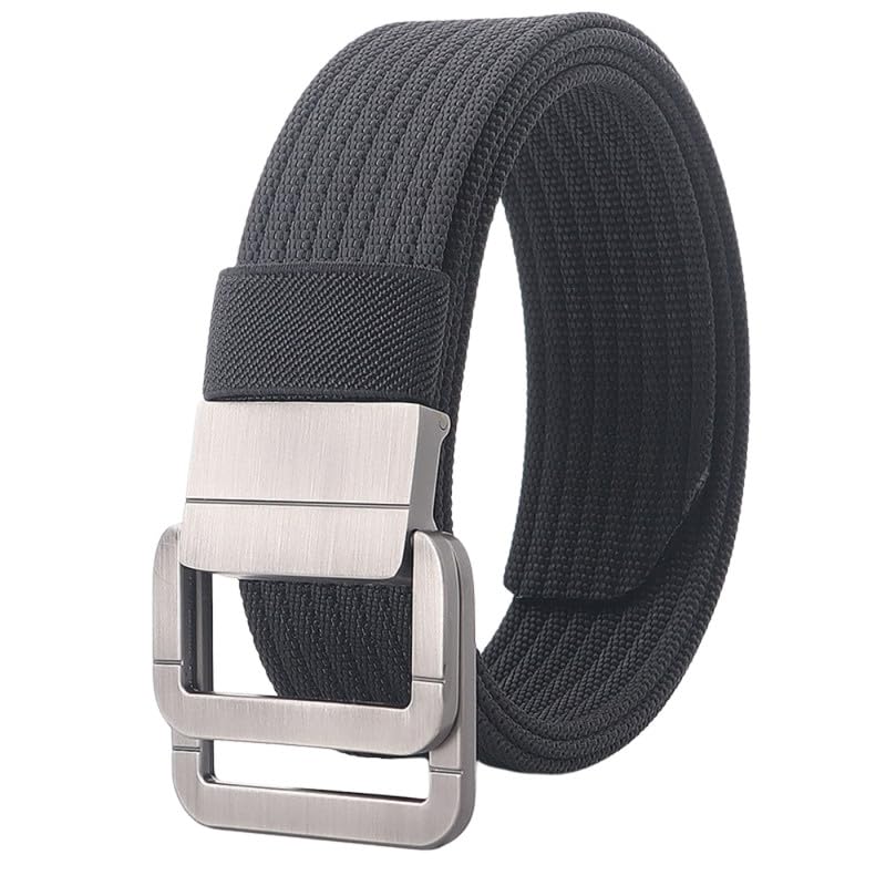 yashidun Double Ring Buckle Nylon Belt for Men | Outdoor Canvas Woven Adjustable Waist Belt-picture-44