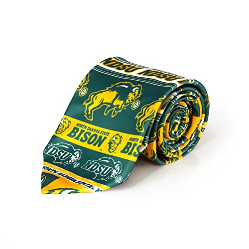 NDSU Men's Logos Tie by Fan Frenzy Gifts | Officially Licensed North Dakota State University Bison Tie | NCAA Sports Ties for Men | Machine-Washable Neckties Made of Microfiber