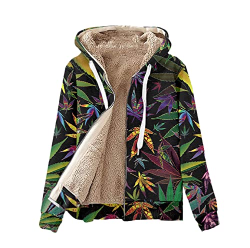 Veste aviateur homme en polaire motif floral et plantes 3D style vintage