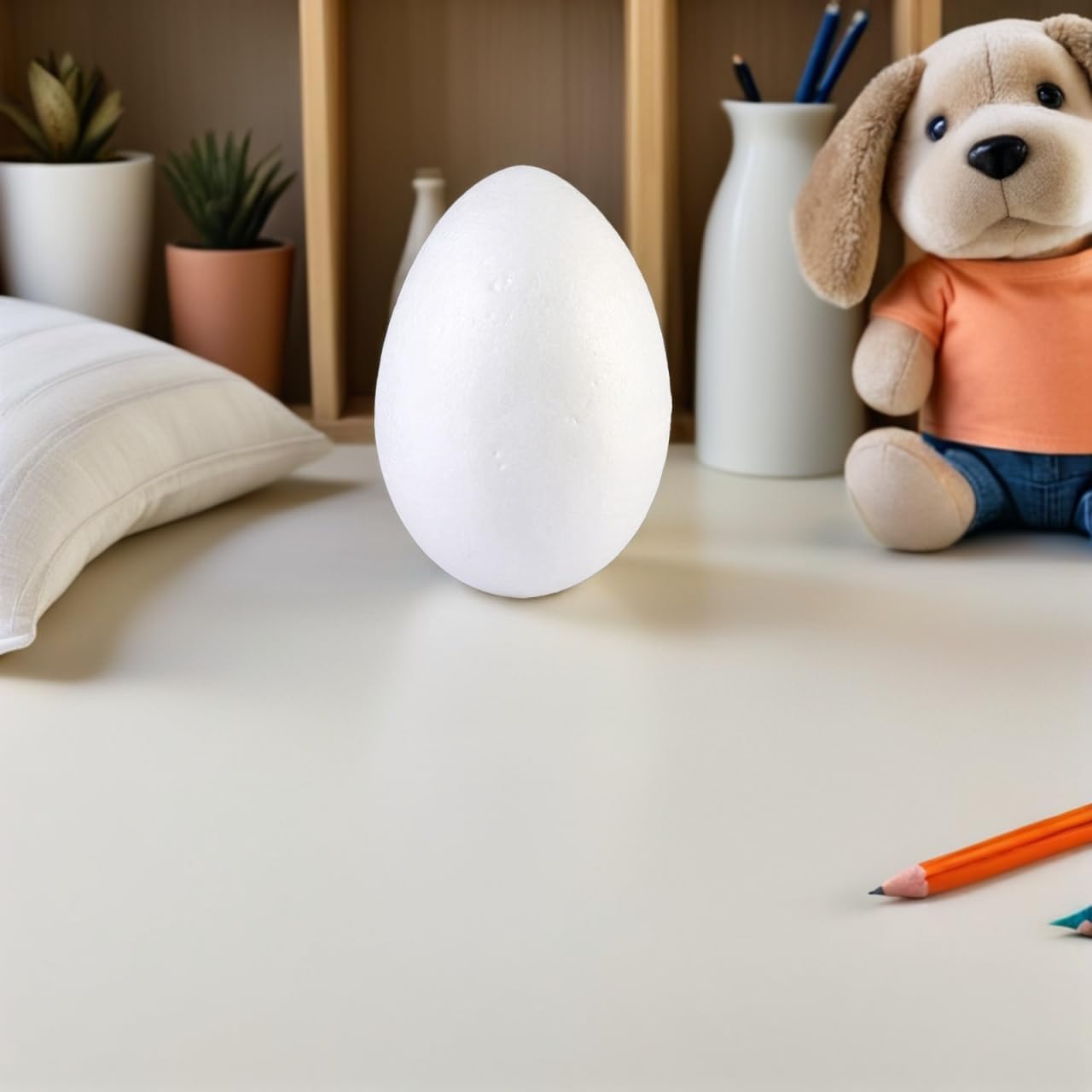 Operitacx 20Pcs Foam Eggs 4 Inch White Craft Polystyrene Eggs Smooth for Spring Easter Halloween Christmas Holiday Crafts Making Handmade DIY Painting School Projects