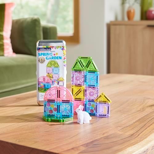 MAGNA-TILES microMAGS 24-Piece Spring Garden Travel Set, The Original Magnetic Building Brand — view 5