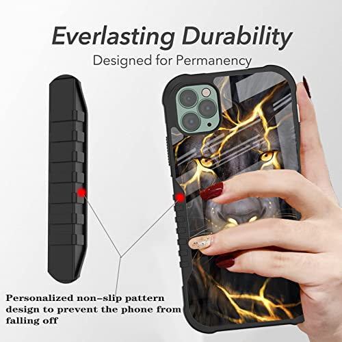 Lanjindeng Iphone 14 Pro Max Case Cool Golden Magma Lion King Design For Men Boys [Shockproof Bumper] [Anti-Scratch] [Anti-Slip] Heavy Duty Protection Case For Iphone 14 Pro Max #TOP2