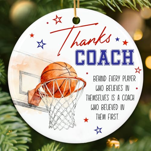 Basketball Coach Ornament 2026, Coaches Christmas Ornament for Men,Women