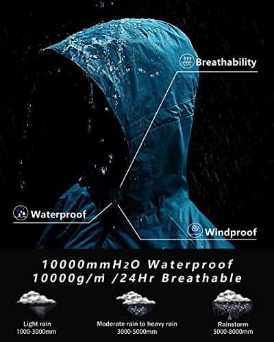 Outdoor Ventures 8L11020 Packable Rain Jacket Women Lightweight Waterproof Raincoat thumb #2