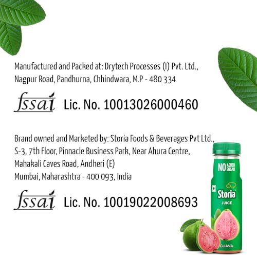 Image of Storia Fruit Juice- Guava- No Added Sugar & No Preservatives 180 ml