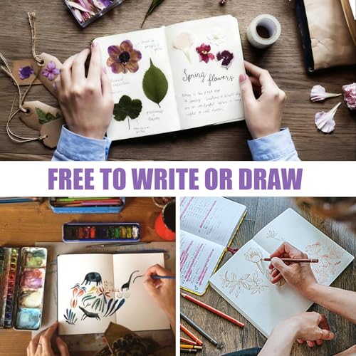 Mixara 24 Stück A6 Farben Notizbuch, Klein Notizblock Blanko, Kraftpapier-Einband Notizblock, Journal Tagebuch, Tragbares Notizbuch für Schreiben, Schule, Büro, Reisen, 30 Blatt, 12 Farben (14 x 9cm)