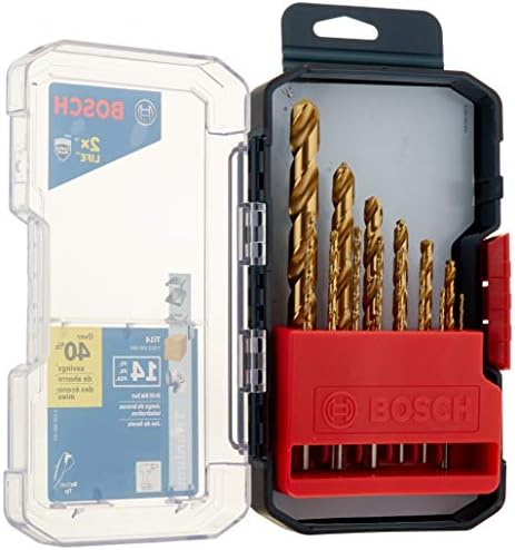 BOSCH TI14 14-Piece Titanium Drill Bit Set
