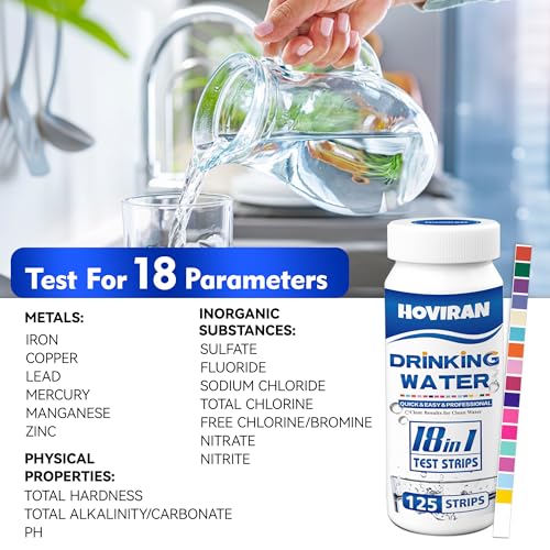 Image of Drinking Water Test Strips 125ct 18 Parameters, Home Water Test Kit