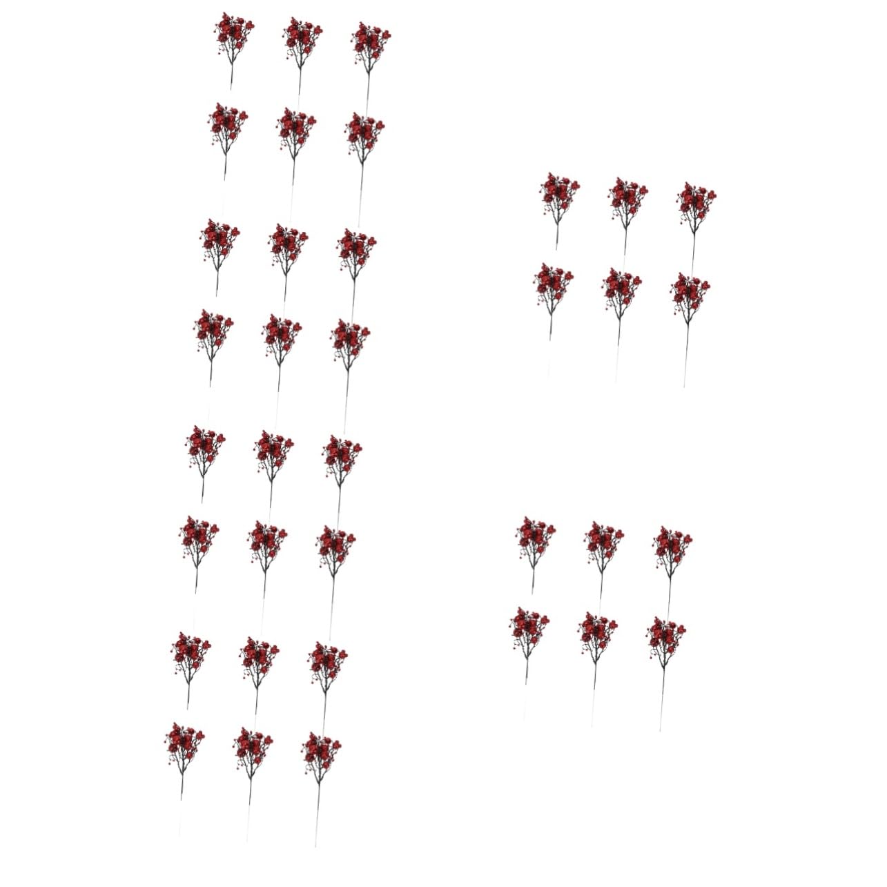 Amosfun 36 STK Beerenbündel Stecklinge Weihnachtliche Beerenpflücker Weihnachtsbeere Ornament Kranz Dekore Selber Machen Weihnachtsschmuck Simulation Beerenzweige Blaubeeren Rot Plastik
