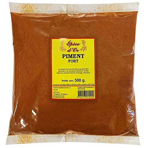 Piment Fort Poudre 500g - Epice d'Or, 100% Naturel, sans colorant, sans additifs, sans arôme artificiel, sans conservateur Cover