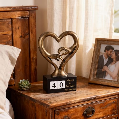 Estatua decorativa en forma de corazón para parejas miniatura 5