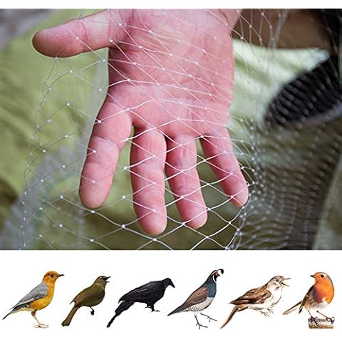 JYCRA Vogelnetz, 4 m x 10 m, Nylon, Gartennetz, Vogelschutznetz, Teichnetz, Pflanzennetz, Obstschutz Cover