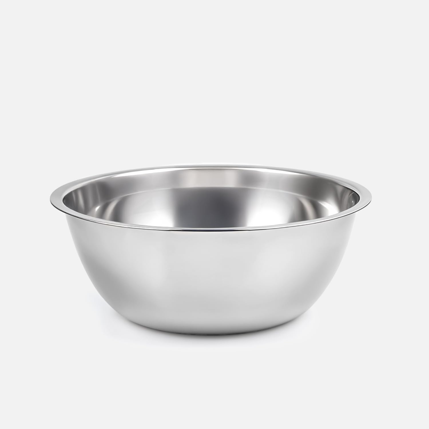 Winsome Silver Stainless Steel Mixing Bowl 7.5 Litres | Best For Baking & Mixing Ingredients Like Eggs, Salad, Veggies, Fruits, Doughs, Sauces | Can Also Be Used For Serving (34Cm X 13.5Cm)