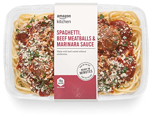Amazon Kitchen, Spaghetti, Beef Meatballs & Marinara Sauce, Singl...