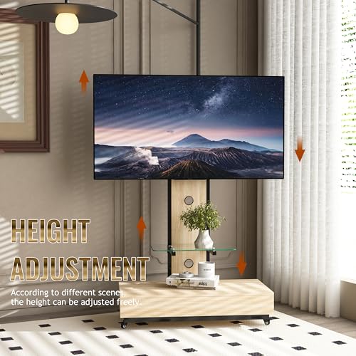 Soporte rodante de piso para TV 32-75 pulgadas miniatura 5