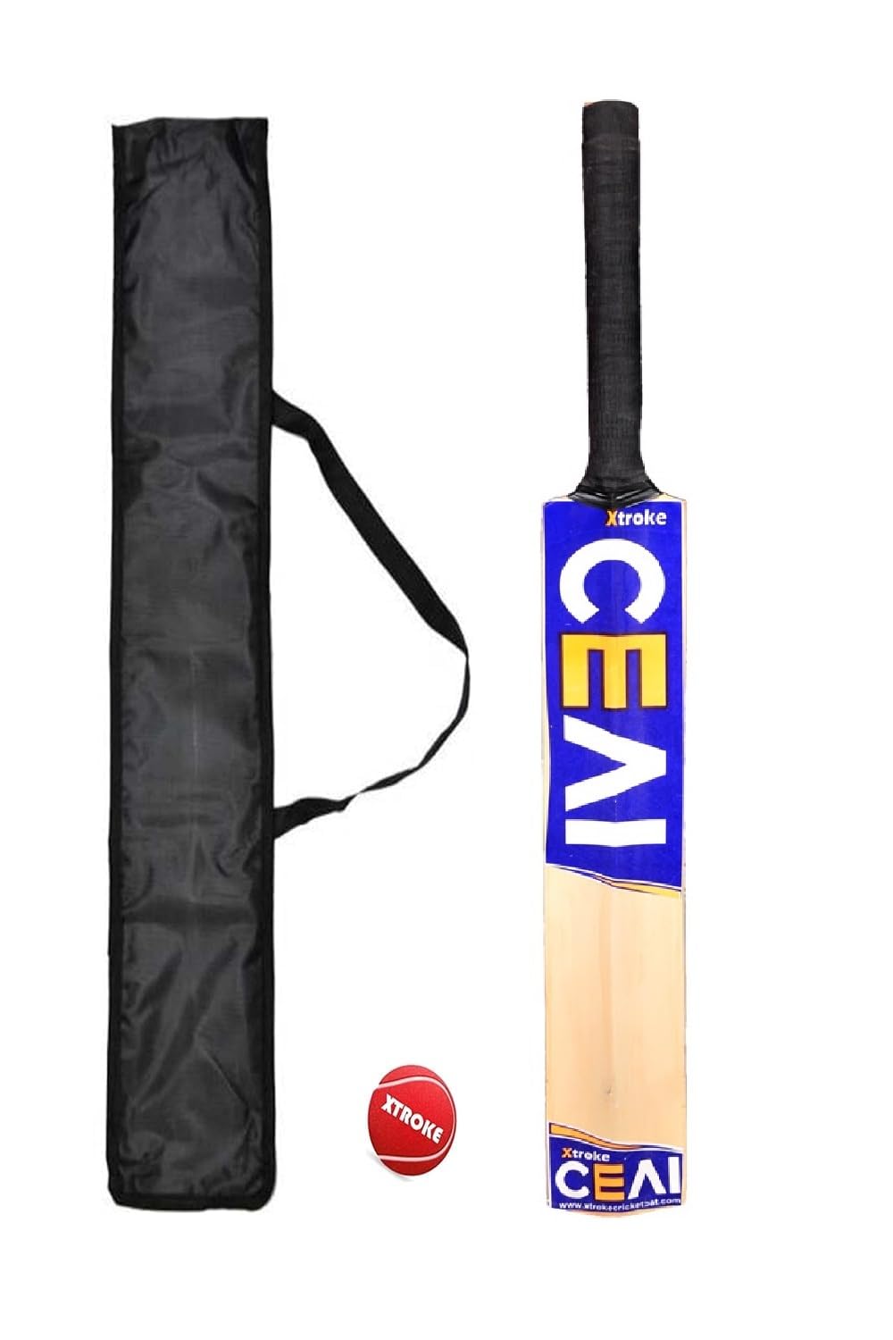 XTROKE CEAI Edition Popular Willow Cricket Bat with Tennis Ball and Bat Cover for Tennis Ball Grip Kids, Boys, Girls, Men, Wood (Size Full) (B0CQRFX4QL) Amazon Price History, Amazon Price Tracker