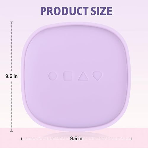 Miniatura 2 de Funda de silicona para polvo, soporte de polvo de maquillaje para viajes, sin BPA y fácil de limpiar (cuadrado, rosa)