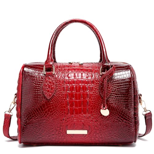 Image of Makcr Joacbv Top-Handle Crocodile Purses For Women Crossbody Leather Bags Trendy Large Capacity Tote with Shoulder Strap