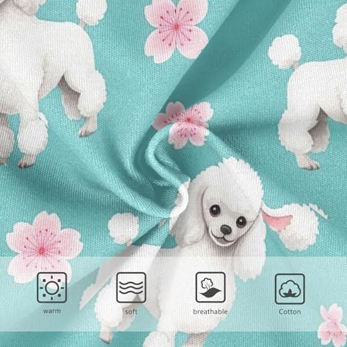 Cherry Blossom Flowers Teal Toddler Underwear, Girl Underwear, 2T–8 Years3