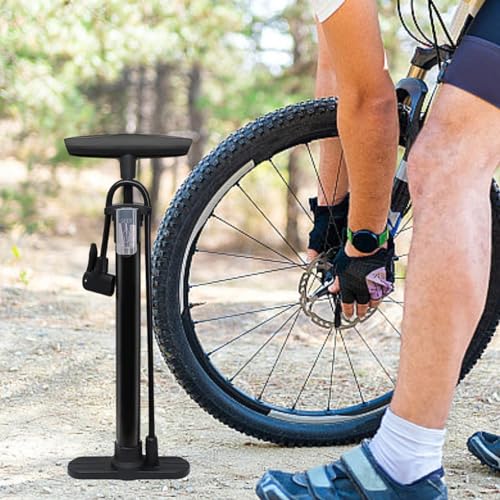 QSTDGVPW Bike Floor Pump Tire Inflator, Hand Air Pump, Bicycle Pump High Pressure for Cycling
