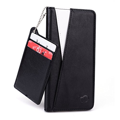 Kroo White Flip Folio Wallet For Apple Iphone 6 With I.d Tag Attachment #TOP1