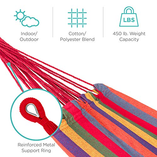 image for Best Choice Products 2-Person Indoor Outdoor Brazilian-Style Cotton Do