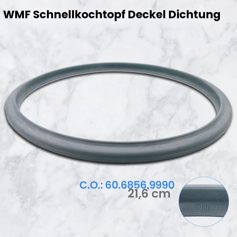 Anakel Home Silikondichtung für WMF Perfect & Perfect Plus Schnellkochtopf – Ersatzteil Dichtungsring 22 cm Innendurchmesser | Art.-Nr. 60.6856.9990 | Original WMF Ersatzteil, Silikon