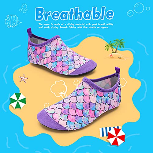 Image of WateLves Kids Water Shoes Toddler Girls Boys Barefoot Non-Slip Quick Dry Aqua Socks for Beach Swim Walking