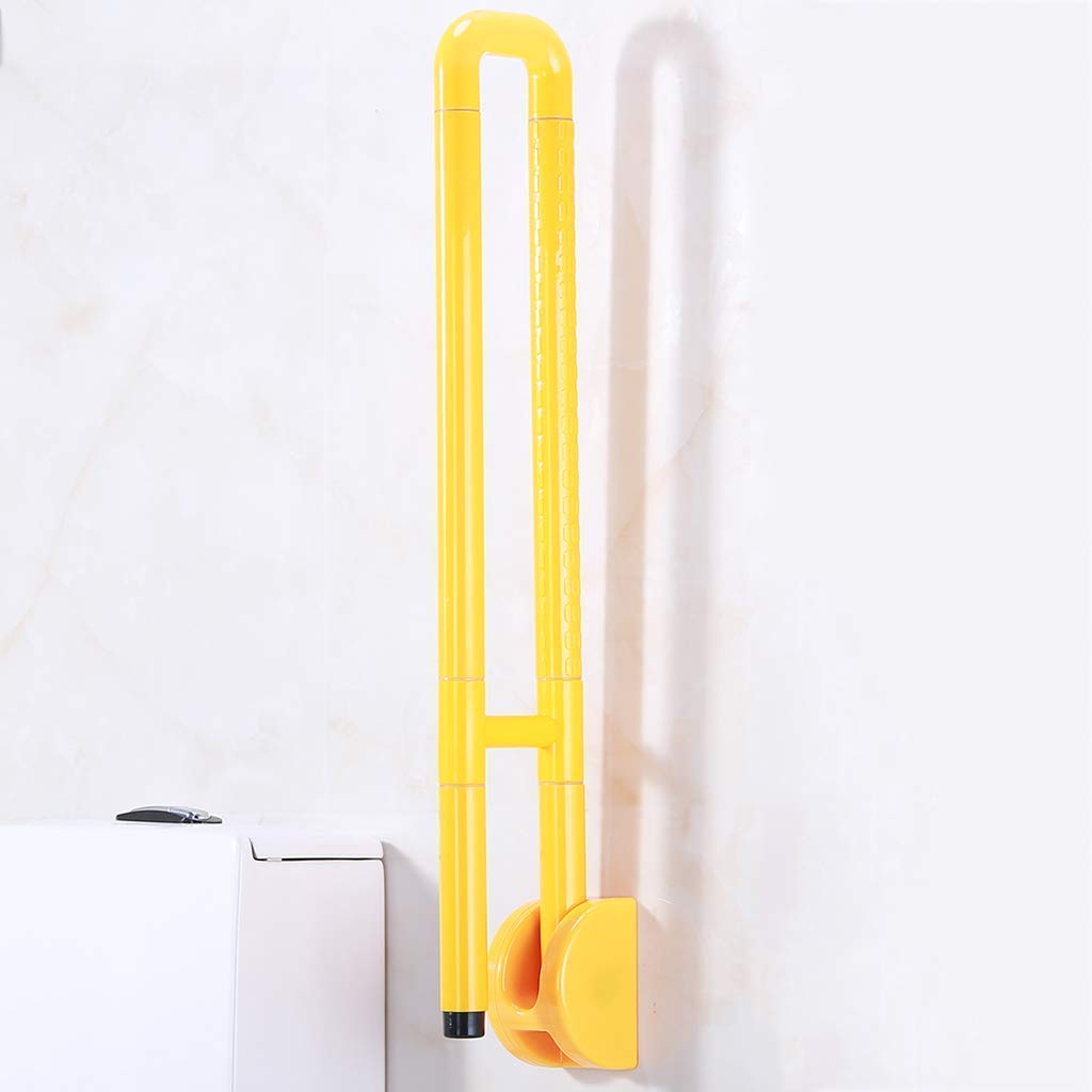 Maniglione per Vasca da Bagno, Barre di Sostegno per Bagno, Barra di Sostegno Ribaltabile, Telaio di Sicurezza per WC, corrimano per Doccia, per casa e Hotel, Acciaio ino,White-60cm